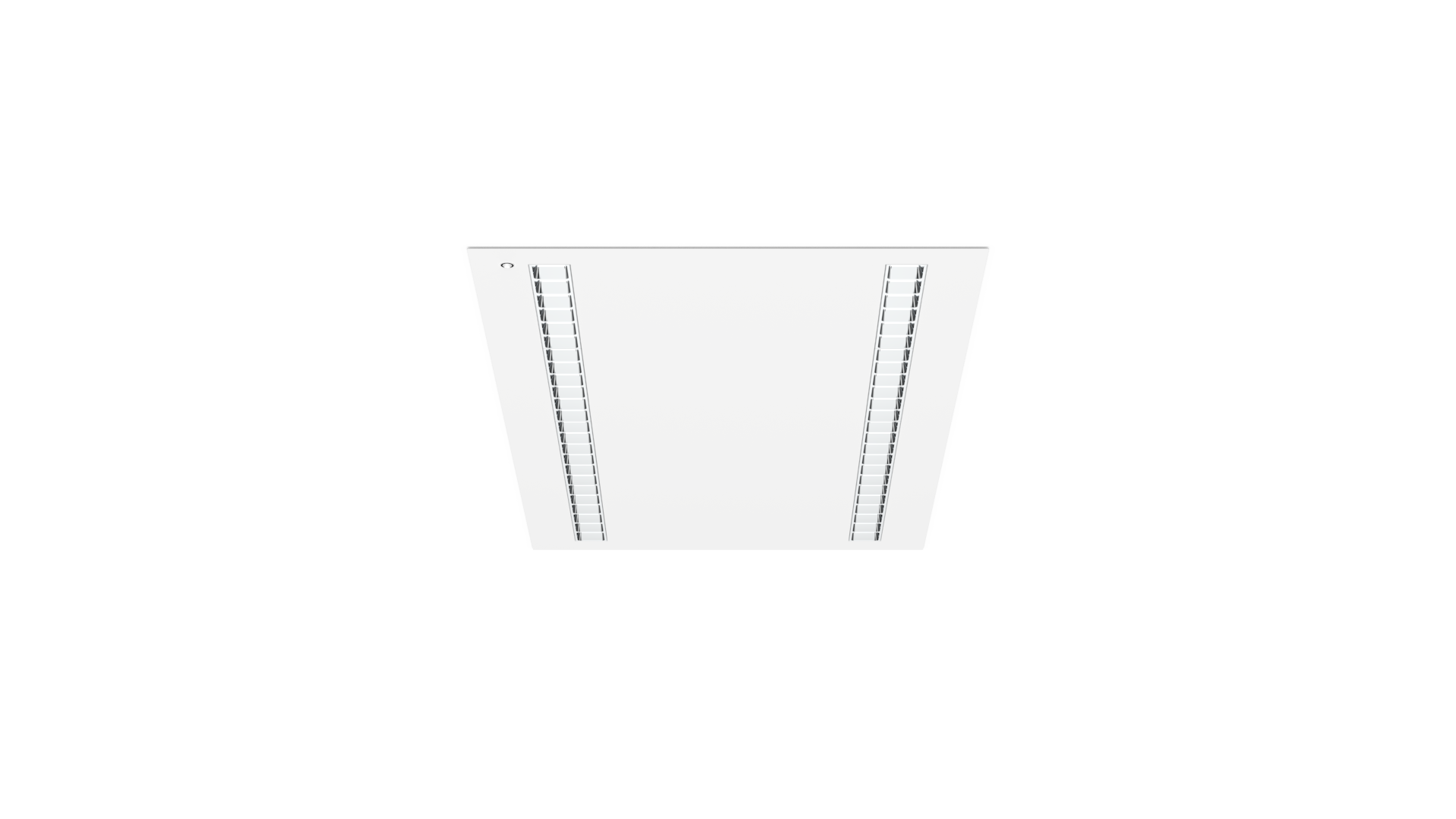 MODUX PL5 120x60 Empotrado hueco cortado marco visto Con detector Reflector UGR3D especular Blanco HR escala