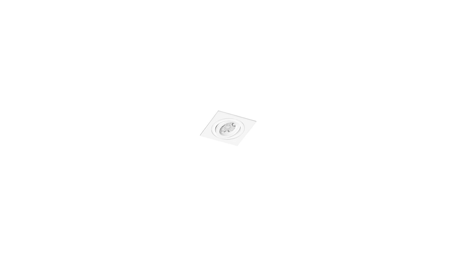 DOWNLIGHT X51_AQ2_Marco cuadrado orientable marco Blanco lampara Blanca