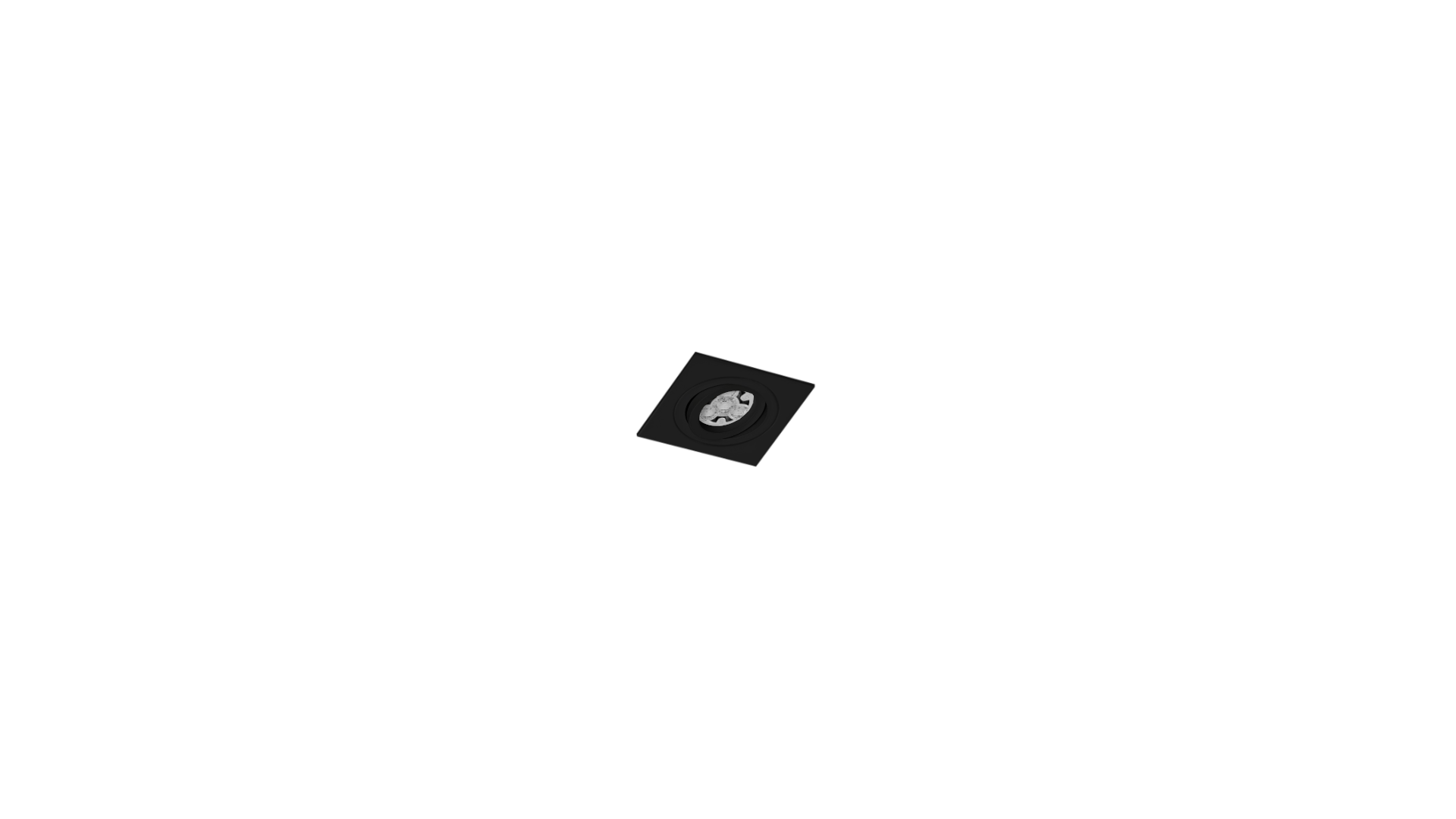 DOWNLIGHT X51_AQ2_Marco cuadrado orientable marco Negro lampara Metalizada